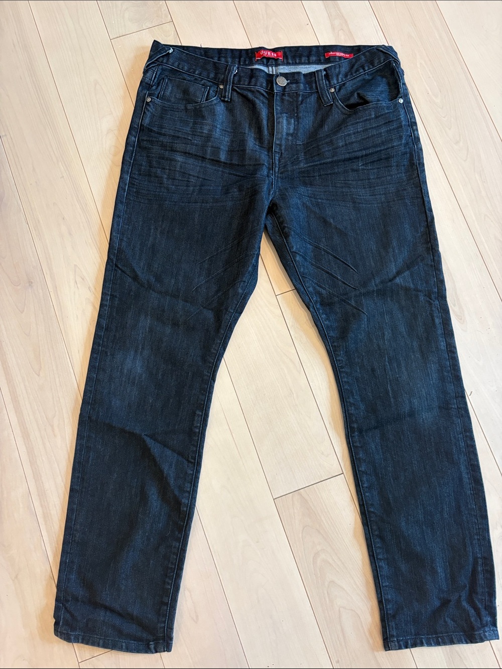 Guess Slim Jeans in Dark Black Wash 36x32